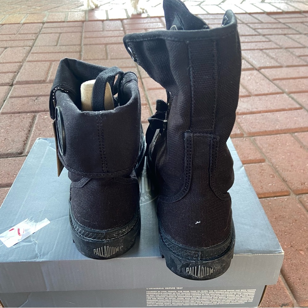 Palladium Baggy Round Toe Lace Up Womens Black Casual Boots 92353-060-M Sz 8 - Picture 5 of 8